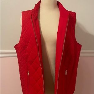 Crown and Ivy Red Puffer Vest